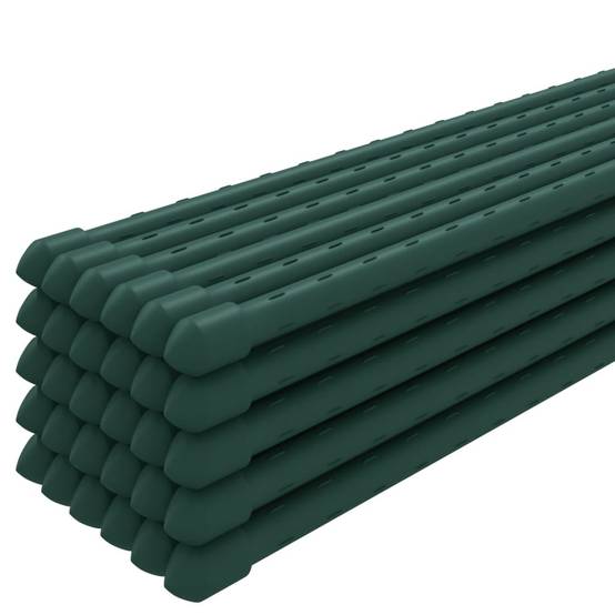 30 pcs Piquets de Fixation - Piquets de sol pour plantes de jardin vert 180 cm acier MP629 - Image 3