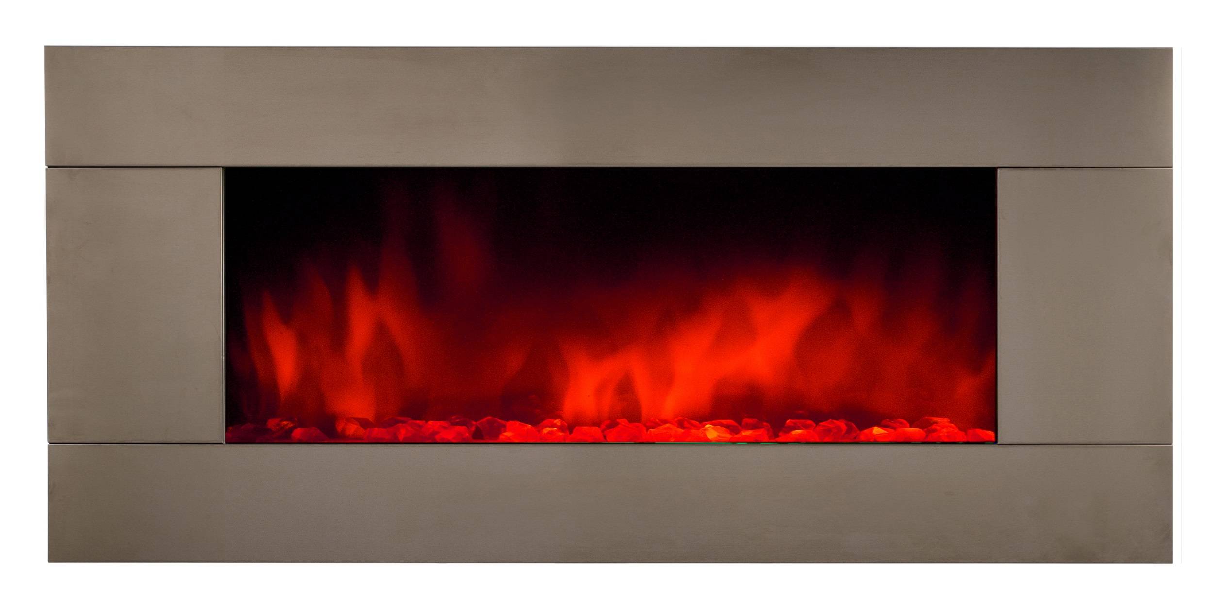 Cheminée électrique Murale Pure Inox XXL 120 cm Effet Flammes LED Chemin'Arte - Imagen 2