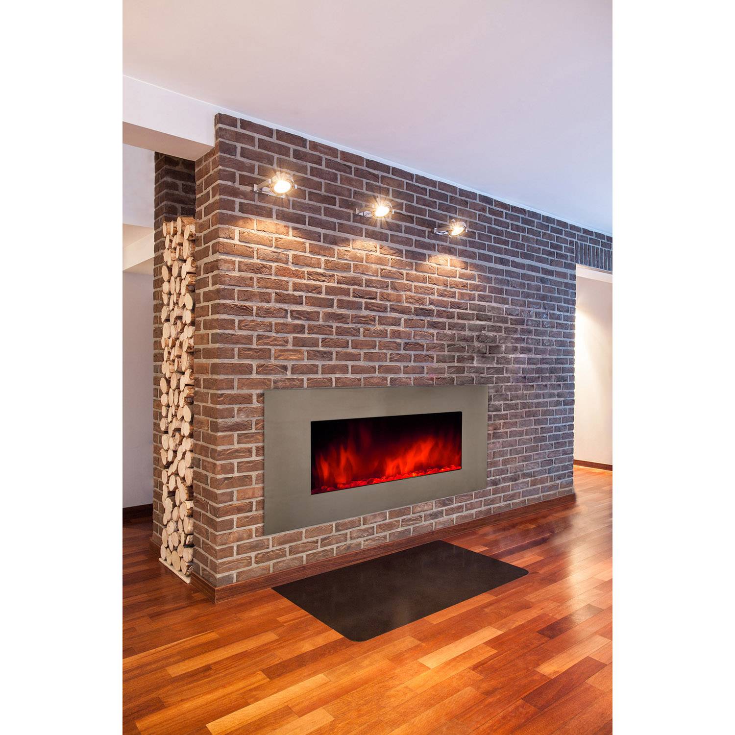 Cheminée électrique Murale Pure Inox XXL 120 cm Effet Flammes LED Chemin'Arte - Imagen 6
