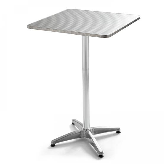 Oviala - Table de jardin mange-debout et 2 chaises aluminium gris Brixton - Oviala - Imagen 2