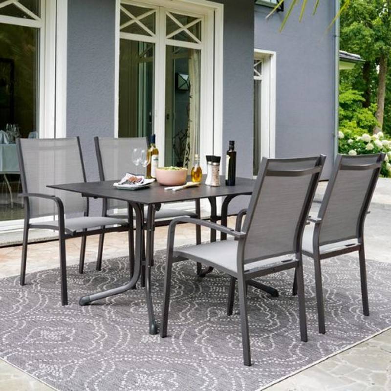 Sieger - Table pliante 140 x 90 cm, plateau Polytec® anthractite, structure gris clair Sieger - Image 4