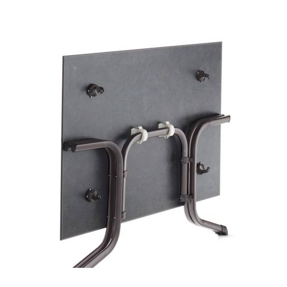 Sieger - Table pliante 140 x 90 cm, plateau Polytec® anthractite, structure gris clair Sieger - Image 2