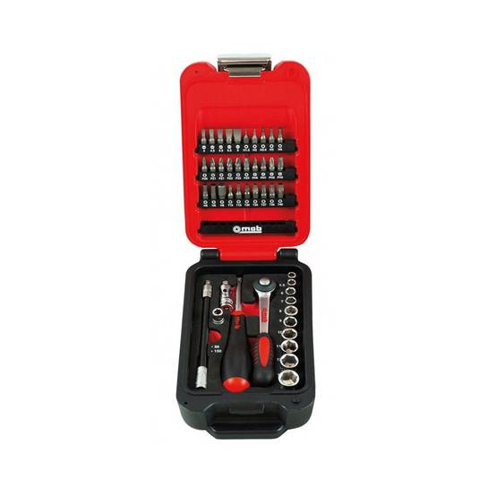 Coffret cliquet rond Fast 1/4" 46 pièces 6 pans MOB - Image 1