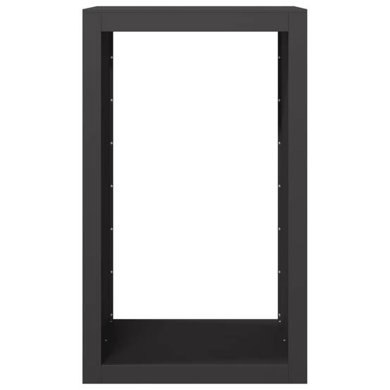 Support à bûches vertical en acier pour cheminée et jardin Noir 60x40x100 cm – ComfortXL Outdoor Living - Image 4