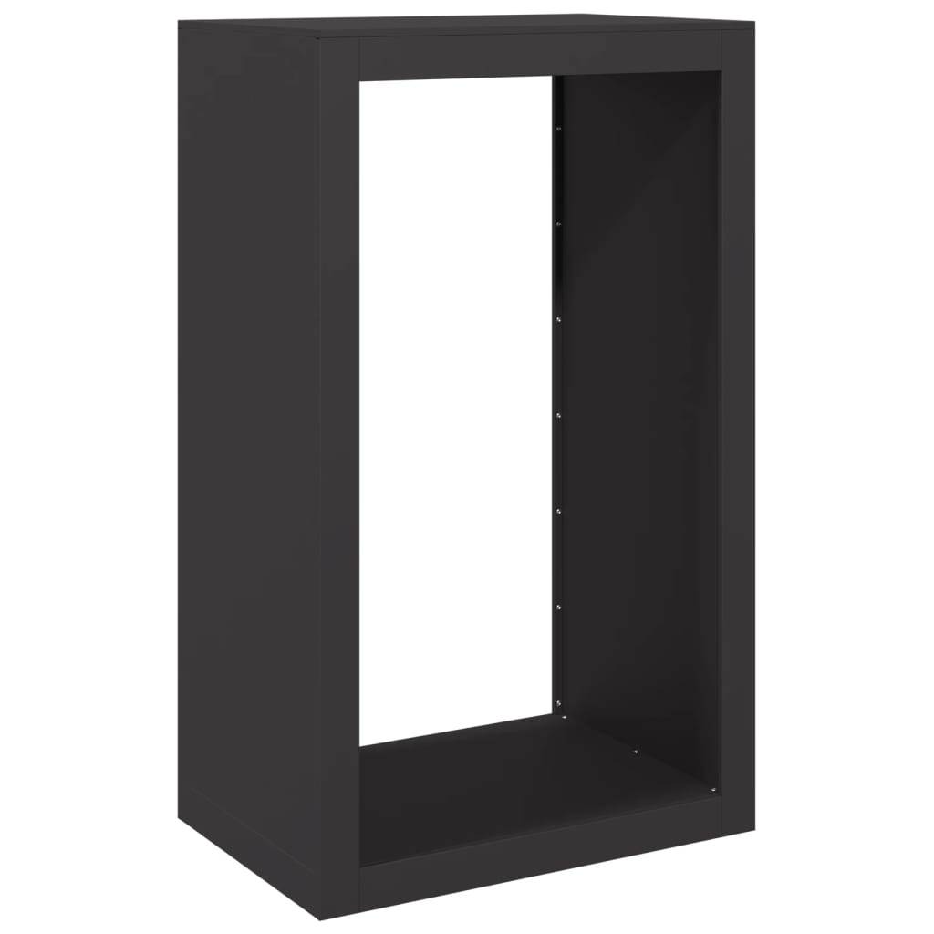 Support à bûches vertical en acier pour cheminée et jardin Noir 60x40x100 cm – ComfortXL Outdoor Living - Image 6