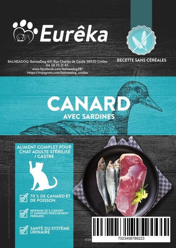 Croquettes chat adulte holistic sans céréales - Canard avec Sardines - 1.5 Kg - Image 2