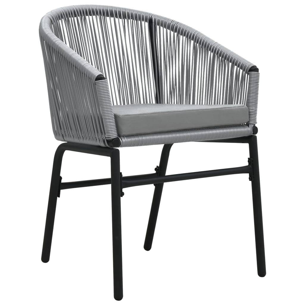 Ensemble Repas Jardin 4P Rotin PVC avec Coussins Gris – ComfortXL Outdoor Living - Image 4