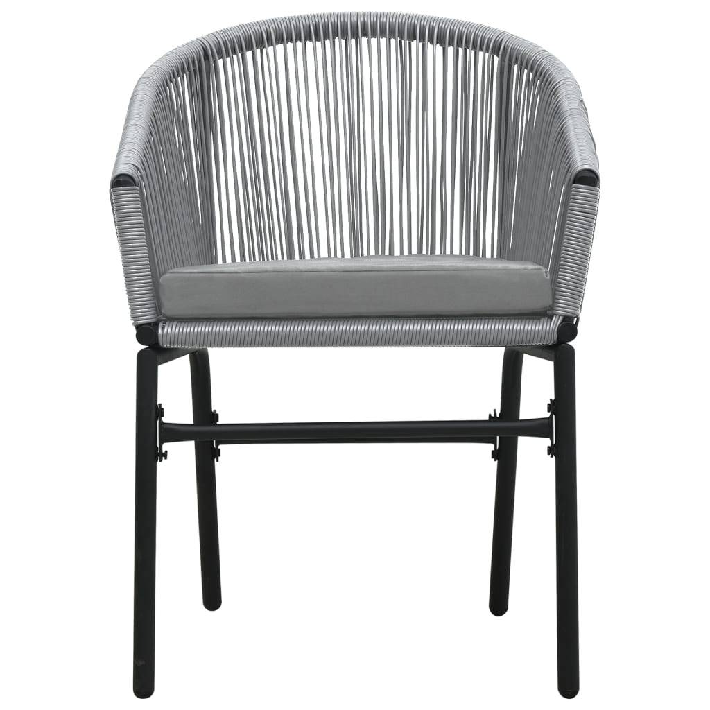 Ensemble Repas Jardin 4P Rotin PVC avec Coussins Gris – ComfortXL Outdoor Living - Image 5