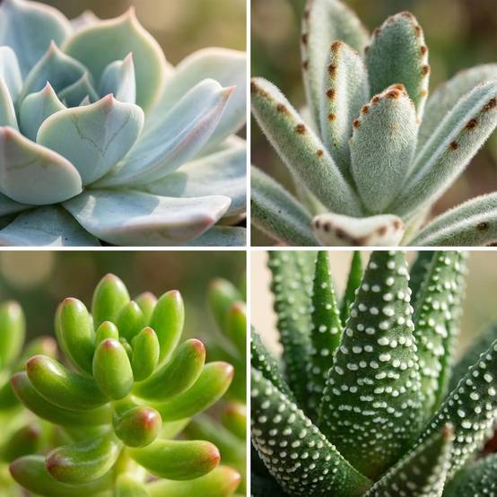 Mini Mélange de Succulentes - Pot de 8cm - Hauteur: 5-10 cm - pots en terre cuite - 3 plantes - Plantes d'intérieur - Image 3