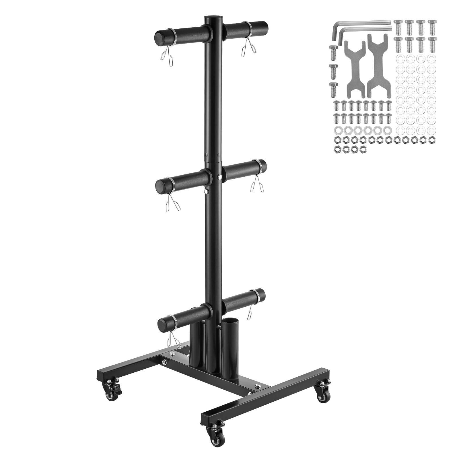 Vevor - VEVOR Support haltères vertical, rack disques 50,8 mm, charge 454 kg, roues. - Image 1