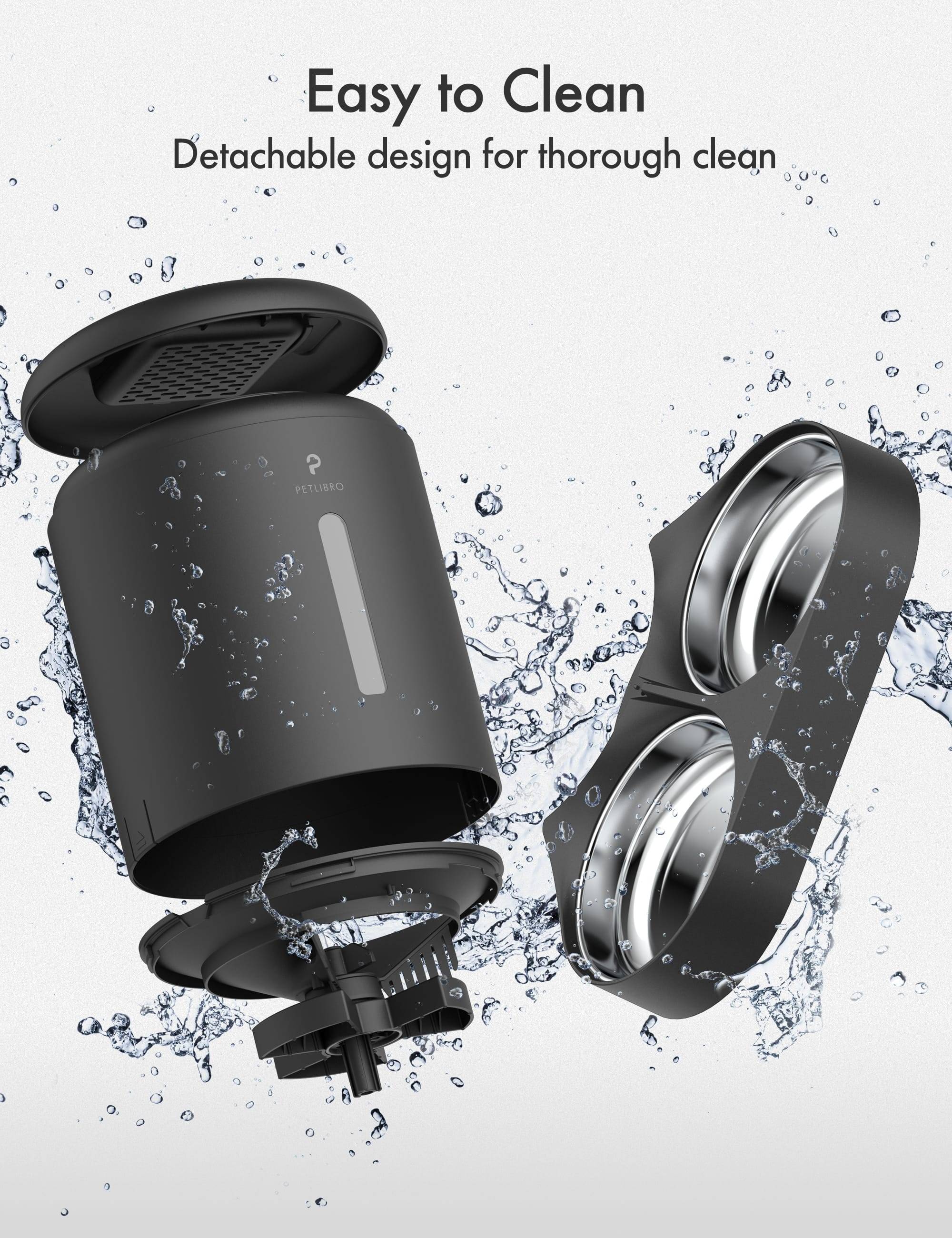 Petlibro Distributeur de croquettes automatique Noir - 5L - Granary Dual Food - Image 2