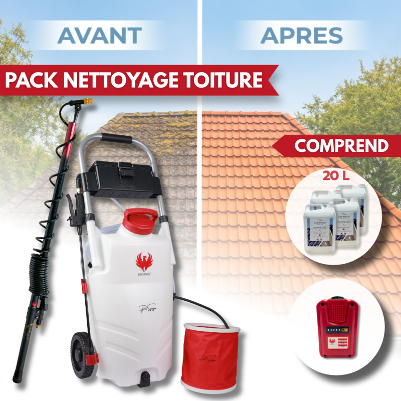 PRO SPRAYER EVO PHOENIX 1 BAT + 5,10 OU 20L ULTRA D'MOUSS + perche télescopique EVO 5.4 m - 20 L - Image 1