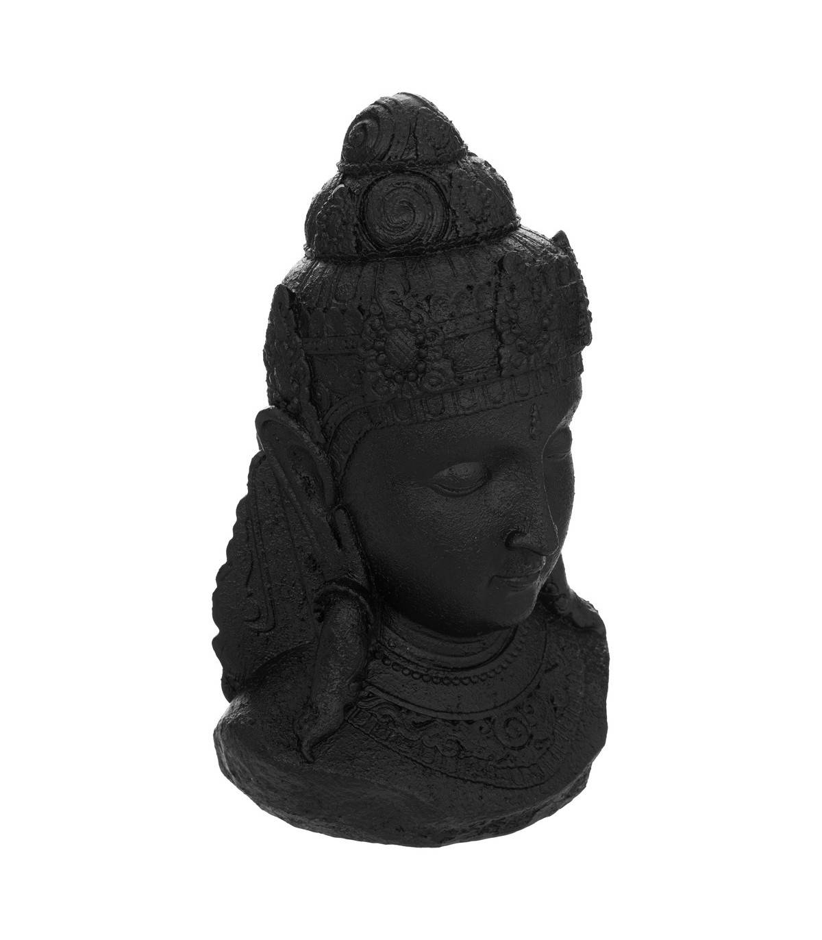 Objet déco Bouddha en résine Gris Anthracite H 27 cm - Imagen 1