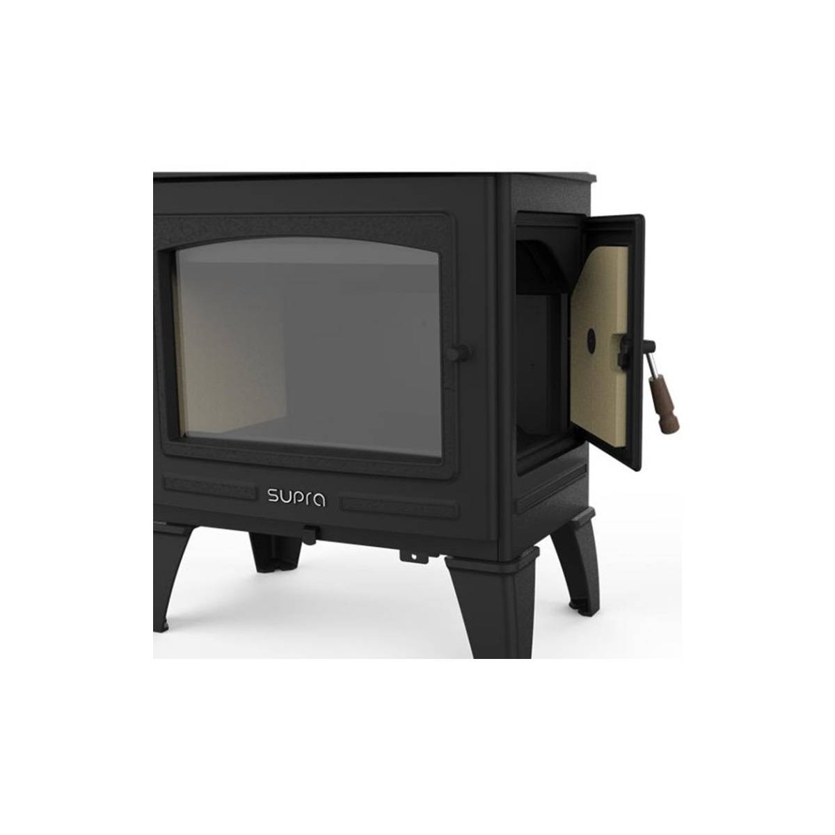 Supra - Pôele à bois fonte 8.7kw noir FR9016300B Supra - Imagen 4