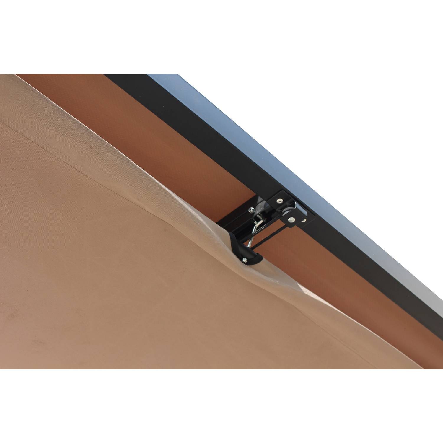 Pergola autoportante 3 x 3 m en acier avec toile taupe TUSA - Image 4
