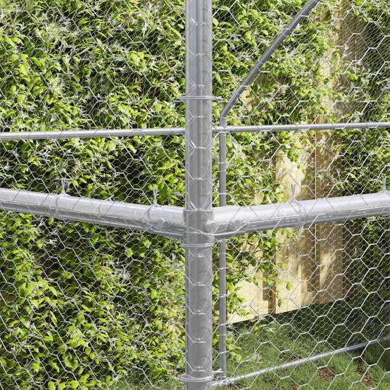 Enclos à Poules 6x2m en Acier Galvanisé avec Bâche de Toit Étanche – ComfortXL Outdoor Living - Image 3