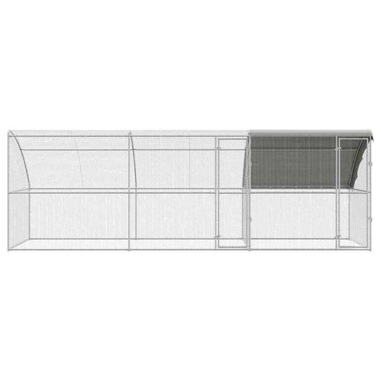 Enclos à Poules 6x2m en Acier Galvanisé avec Bâche de Toit Étanche – ComfortXL Outdoor Living - Image 4
