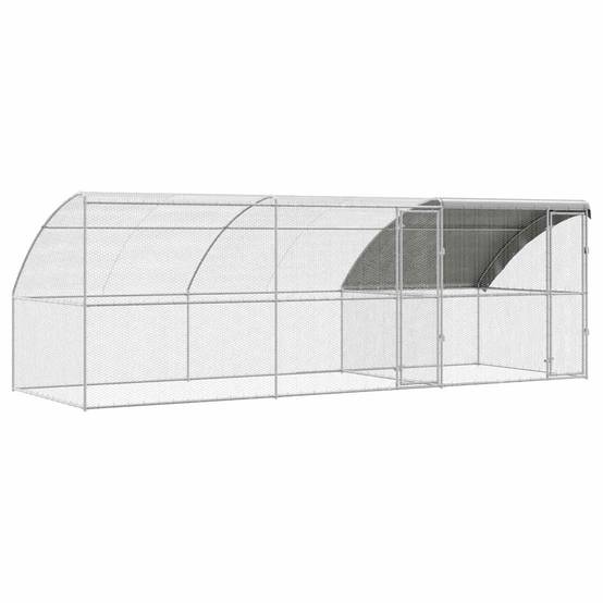 Enclos à Poules 6x2m en Acier Galvanisé avec Bâche de Toit Étanche – ComfortXL Outdoor Living - Image 2