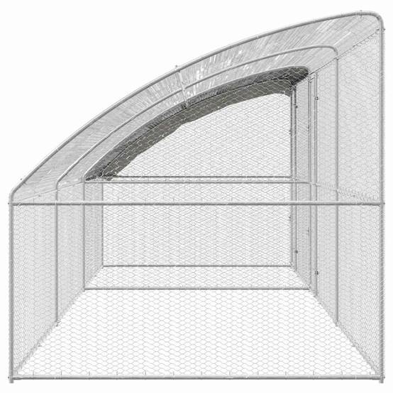 Enclos à Poules 6x2m en Acier Galvanisé avec Bâche de Toit Étanche – ComfortXL Outdoor Living - Image 5