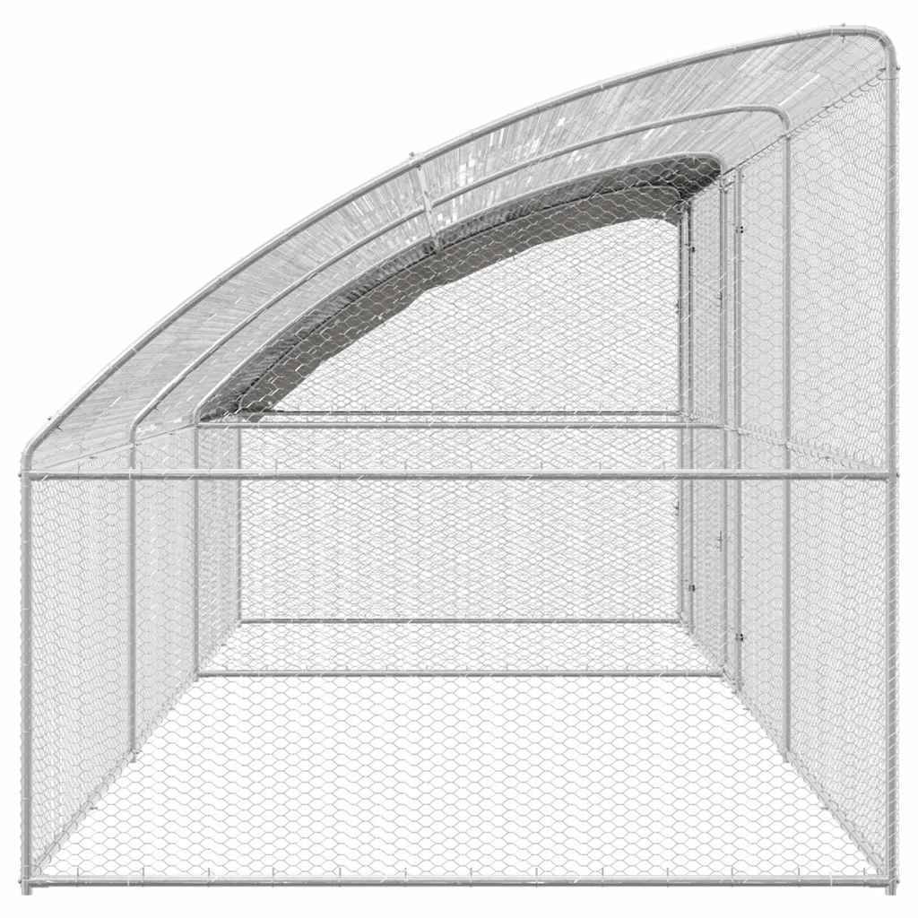 Enclos à Poules 6x2m en Acier Galvanisé avec Bâche de Toit Étanche – ComfortXL Outdoor Living - Image 5