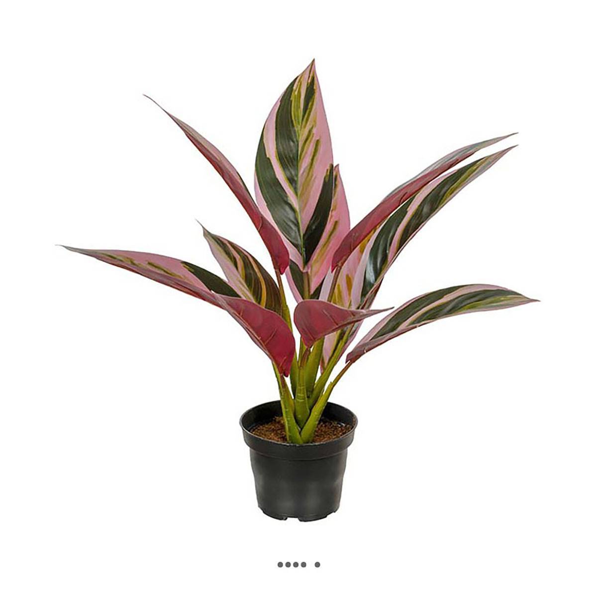 Artificielles - Cordilyne artificielle en pot H 38 cm D 40 cm vert-rose - Imagen 1