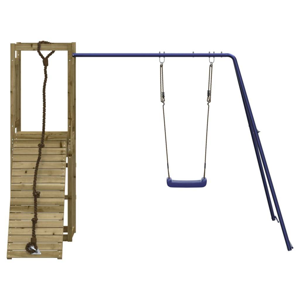 Helloshop26 - Aire de jeux d'extérieur balançoires toboggan portiques robuste jeux jardin 237 x 184 x 169 cm bois de pin imprégné - Imagen 3