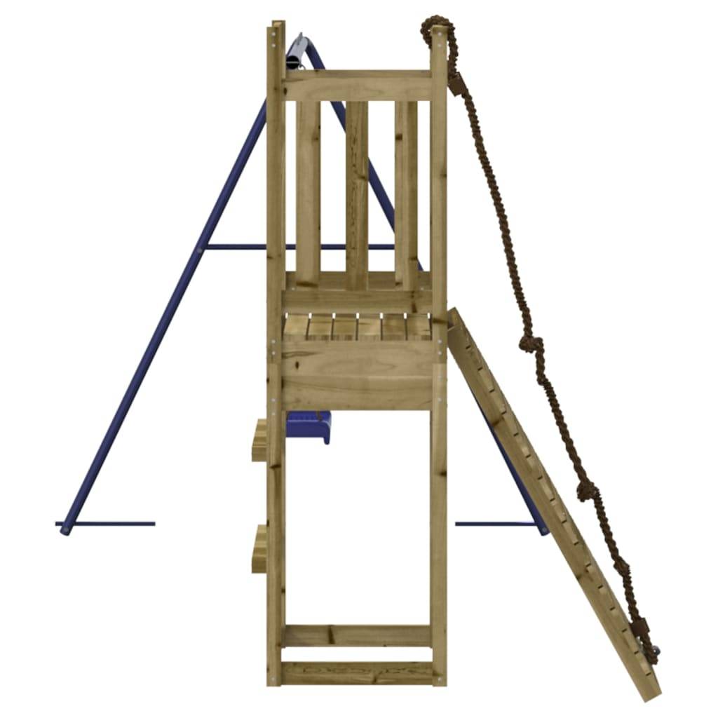 Helloshop26 - Aire de jeux d'extérieur balançoires toboggan portiques robuste jeux jardin 237 x 184 x 169 cm bois de pin imprégné - Imagen 5