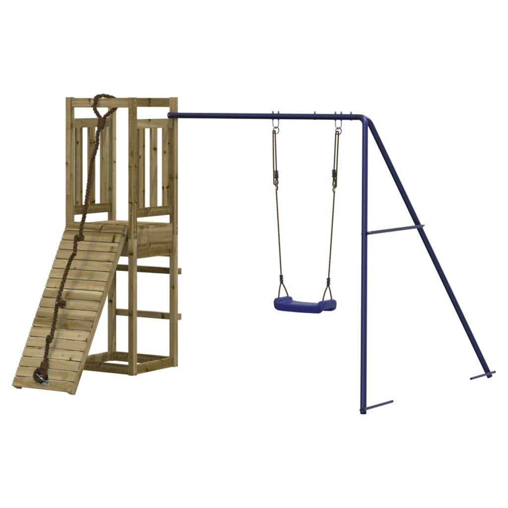Helloshop26 - Aire de jeux d'extérieur balançoires toboggan portiques robuste jeux jardin 237 x 184 x 169 cm bois de pin imprégné - Imagen 2