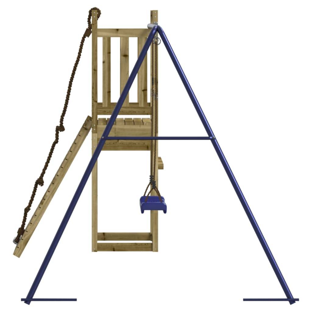 Helloshop26 - Aire de jeux d'extérieur balançoires toboggan portiques robuste jeux jardin 237 x 184 x 169 cm bois de pin imprégné - Imagen 4