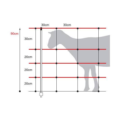 Horizont - Filet moutons double pointe, turbomax extra, 0.90 x 50 m - Imagen 4