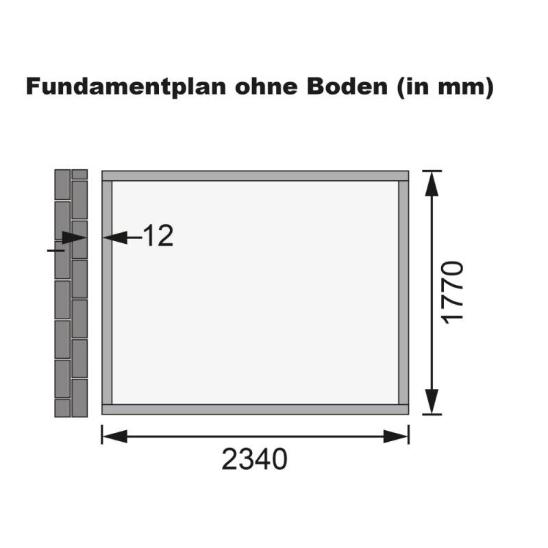 Abri de jardin adossé 4,18m² bois massif 19mm marron avec embase Karibu Bomlitz 2 - Image 6