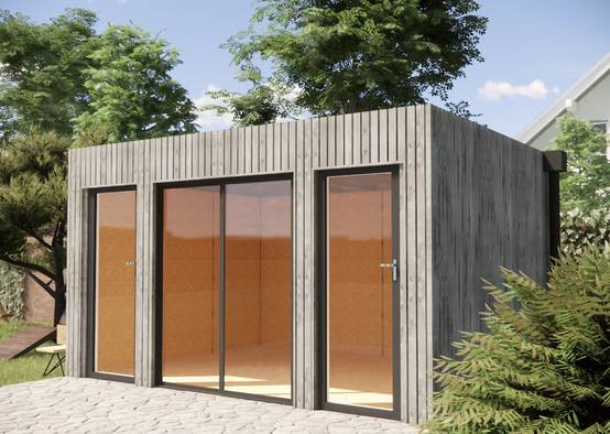 Sans Marque - Extension maison en bois en bois 4,4 x 3,5 x 2,7 m - Image 6