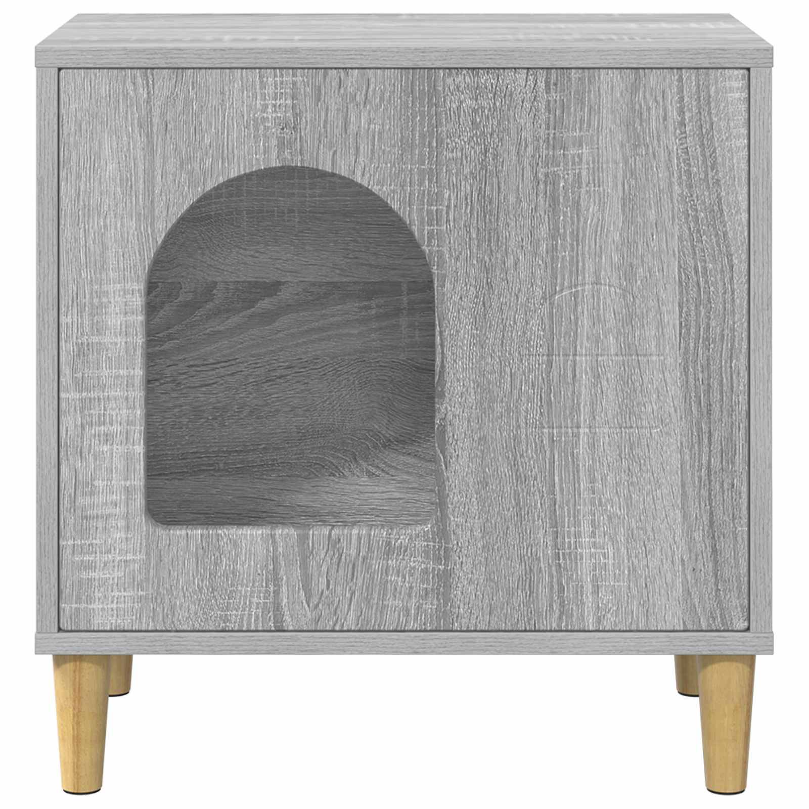Vidaxl - Maison pour chat Gris Sonoma 51 x 30 x 52 cm Bois d'ingénierie vidaXL 8000668 - Image 6