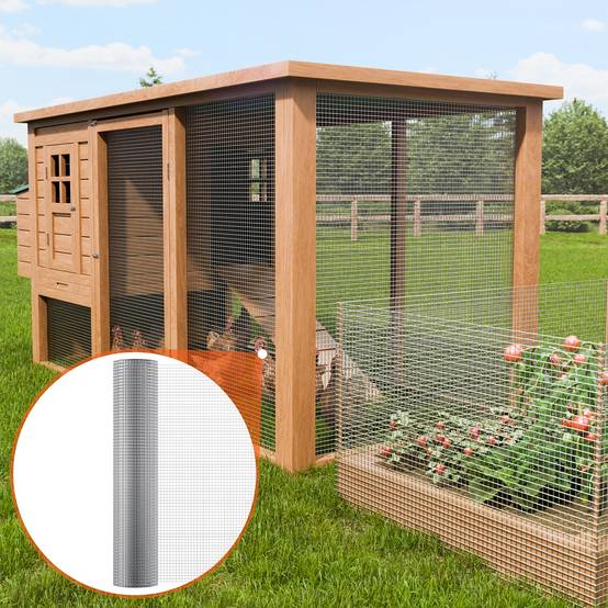 Vevor - VEVOR Grillage soudé galvanisé 915mmx1524 cm, maille 12,7mm, calibre 19, clôture jardin, cages à lapins. - Image 8