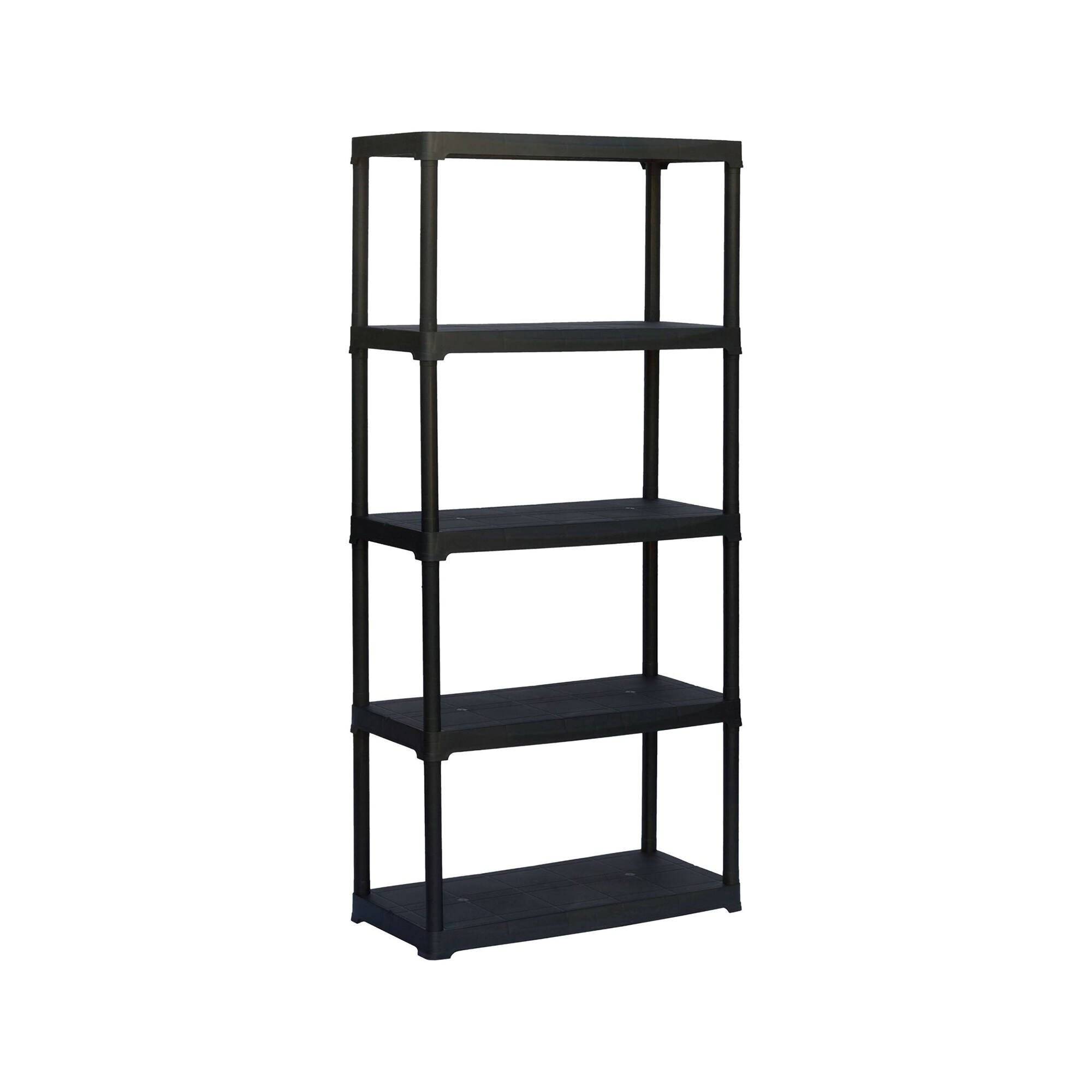 Dmora - Armoire d'extérieur Dammendol, Etagère d'extérieur, Armoire de balcon polyvalente, Armoire d'extérieur, Anthracite, 80x40h176 cm - Dmora - Imagen 1