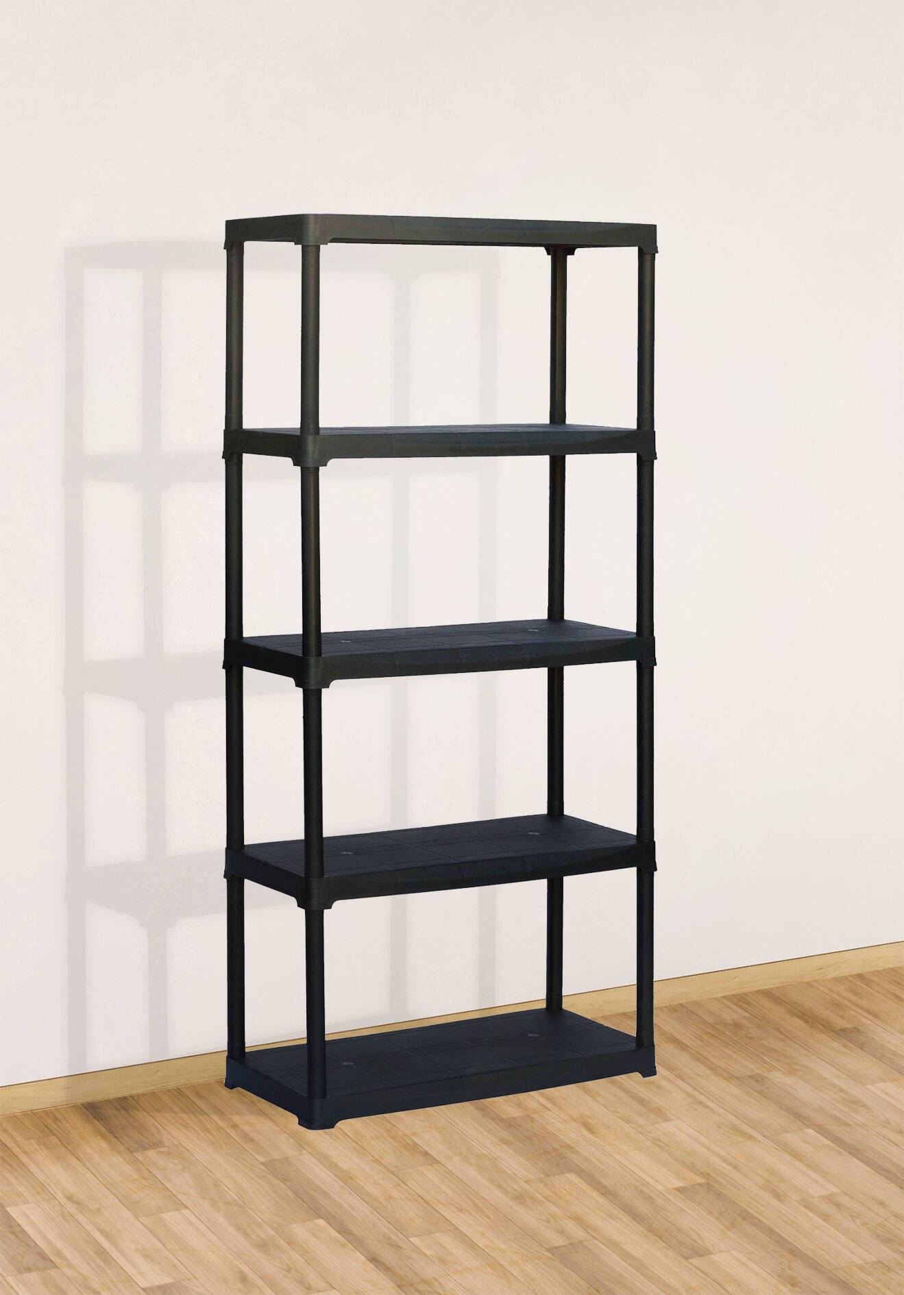 Dmora - Armoire d'extérieur Dammendol, Etagère d'extérieur, Armoire de balcon polyvalente, Armoire d'extérieur, Anthracite, 80x40h176 cm - Dmora - Imagen 2