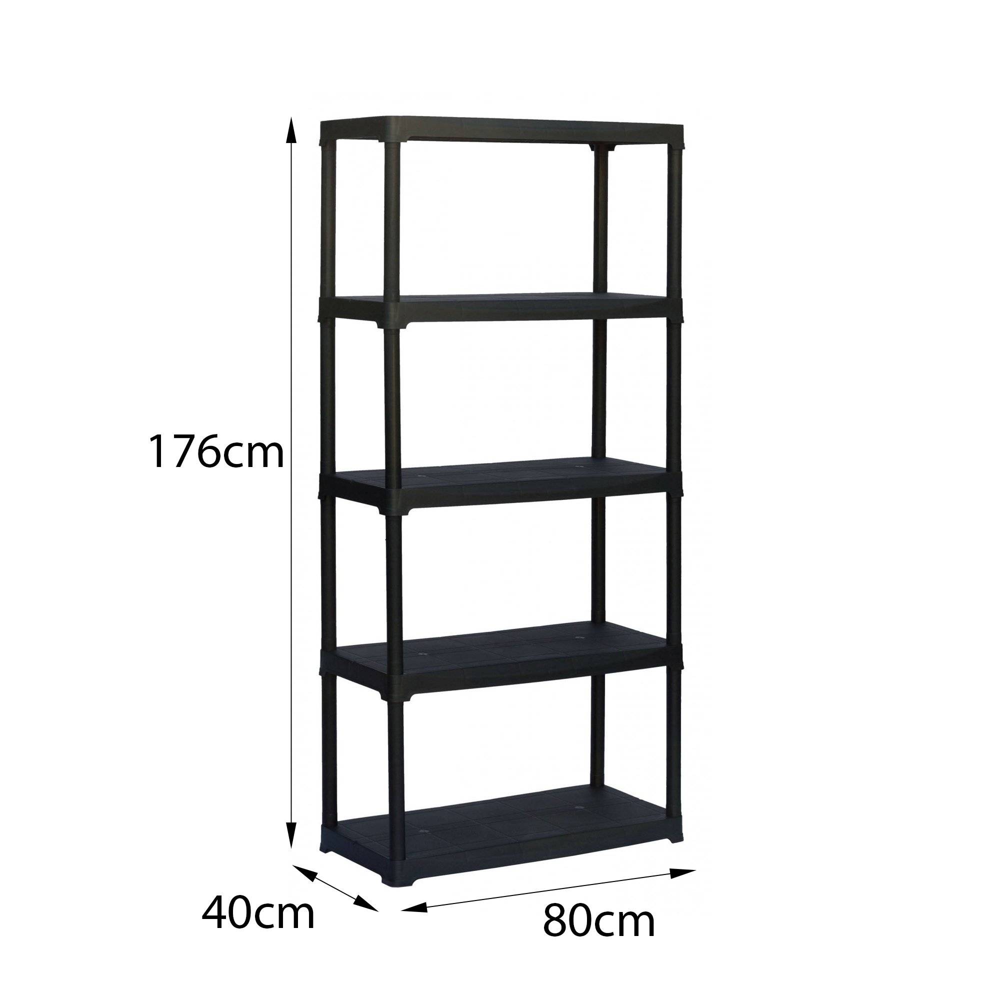 Dmora - Armoire d'extérieur Dammendol, Etagère d'extérieur, Armoire de balcon polyvalente, Armoire d'extérieur, Anthracite, 80x40h176 cm - Dmora - Imagen 3