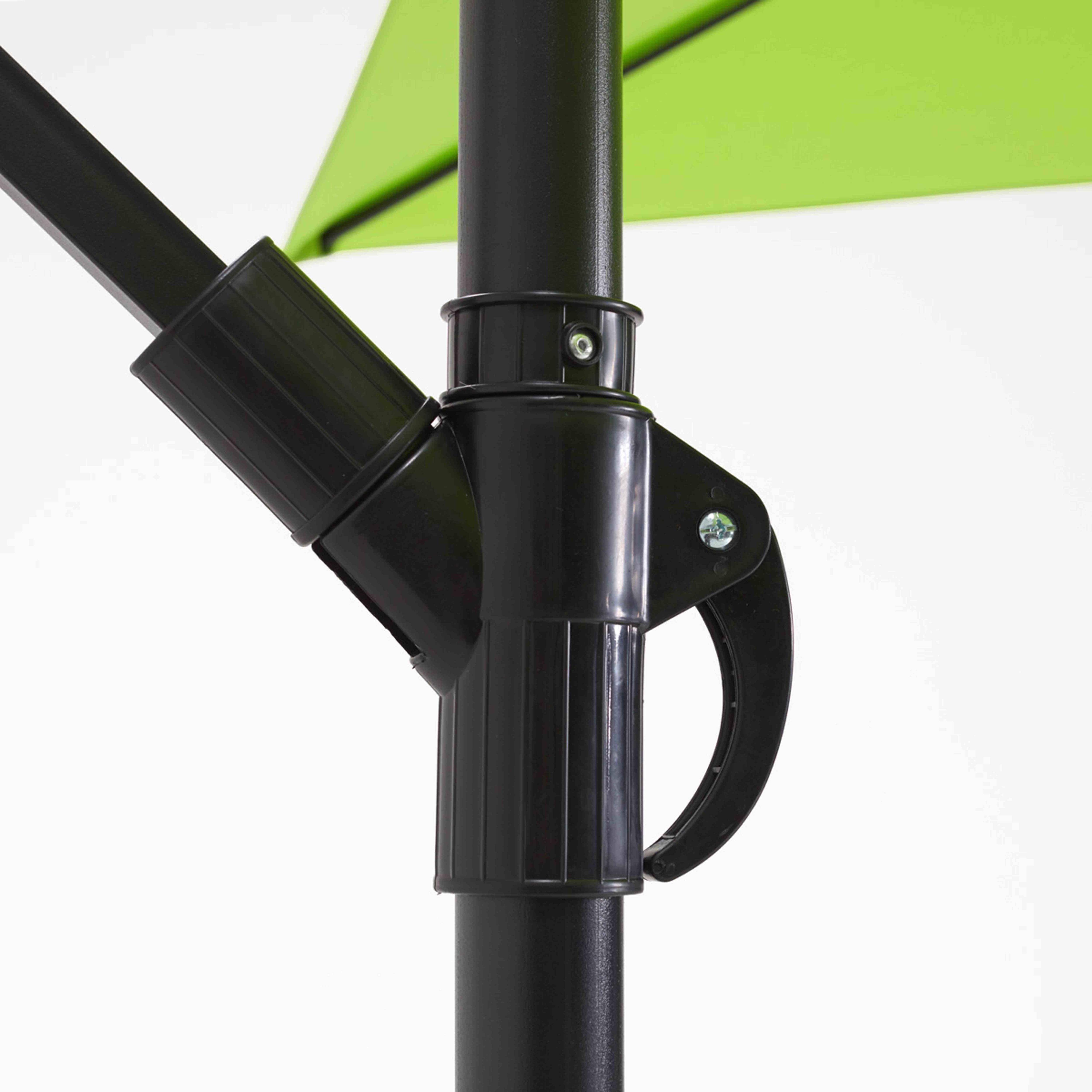 Oviala - Parasol déporté 3x3m et 4 dalles à remplir acier vert Genova - Oviala - Imagen 6