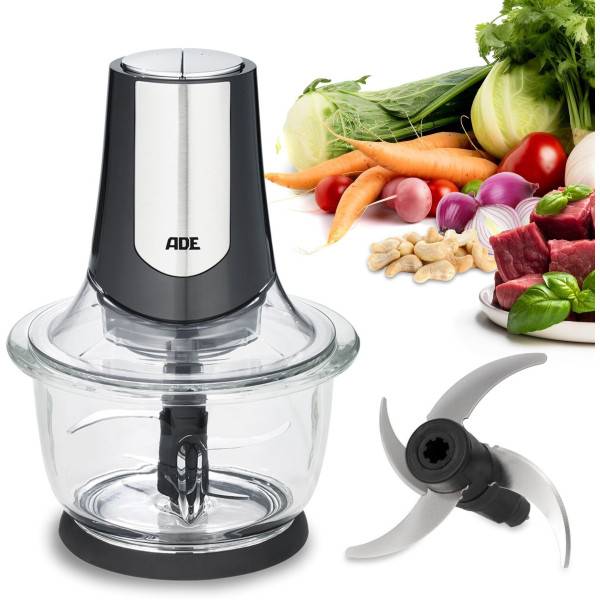 Autre - Hachoir Electrique  Multi électrique - ADE - KITCHEN GADGETS - 2 vitesses - 1,2 L - Noir / Inox - Image 1