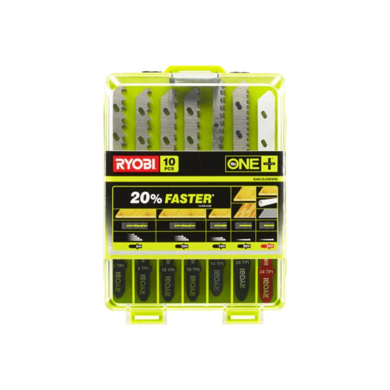 Ryobi - Pack RYOBI - Scie sauteuse pendulaire R18JS-0 - 18 V One+ - Sans batterie ni chargeur - Coffret de 10 lames spéciales scie sauteuse RAK10JSBWM - Image 5
