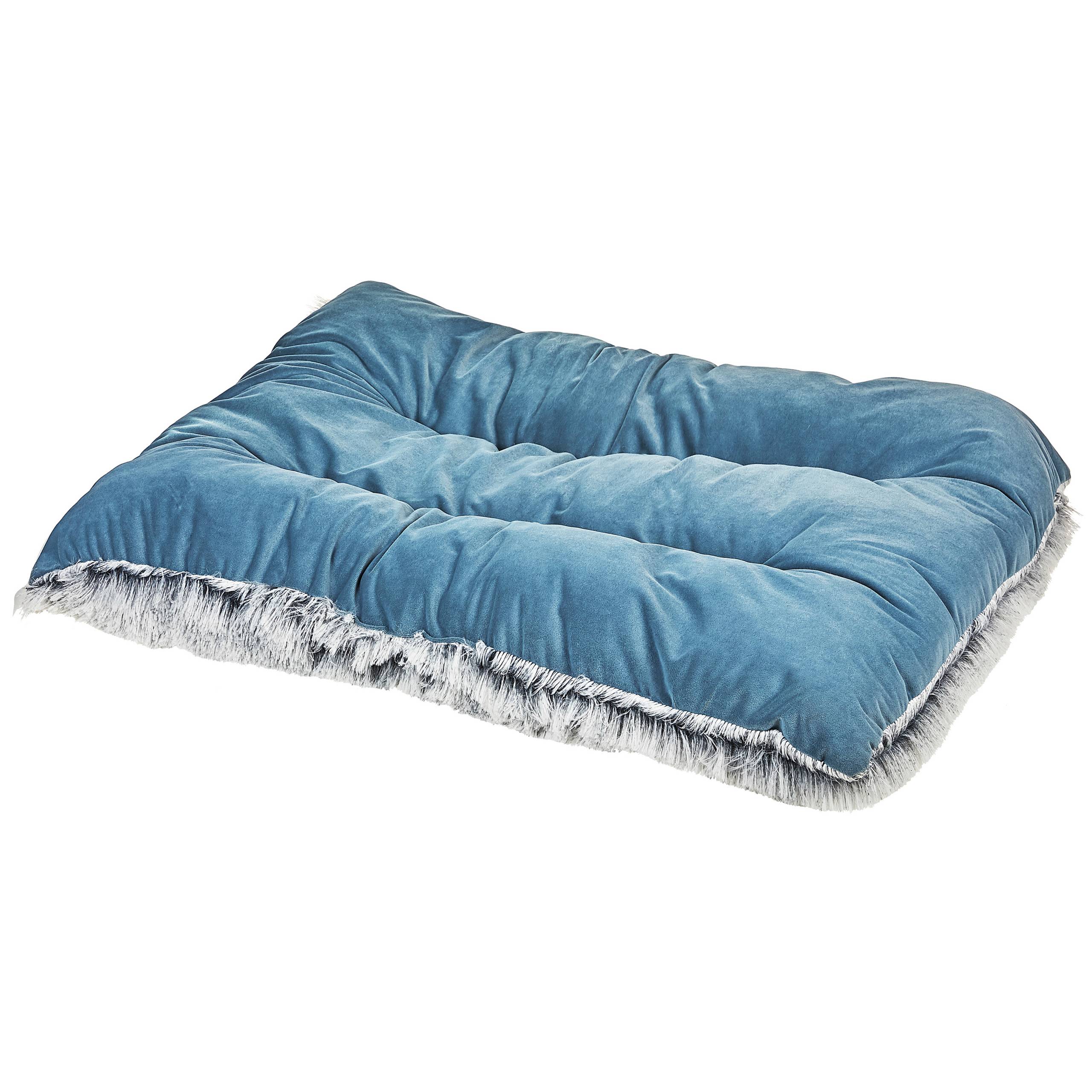 Beliani - Lit pour animal Velours Bleu ERGANI - 90x60x10- Beliani - Image 2