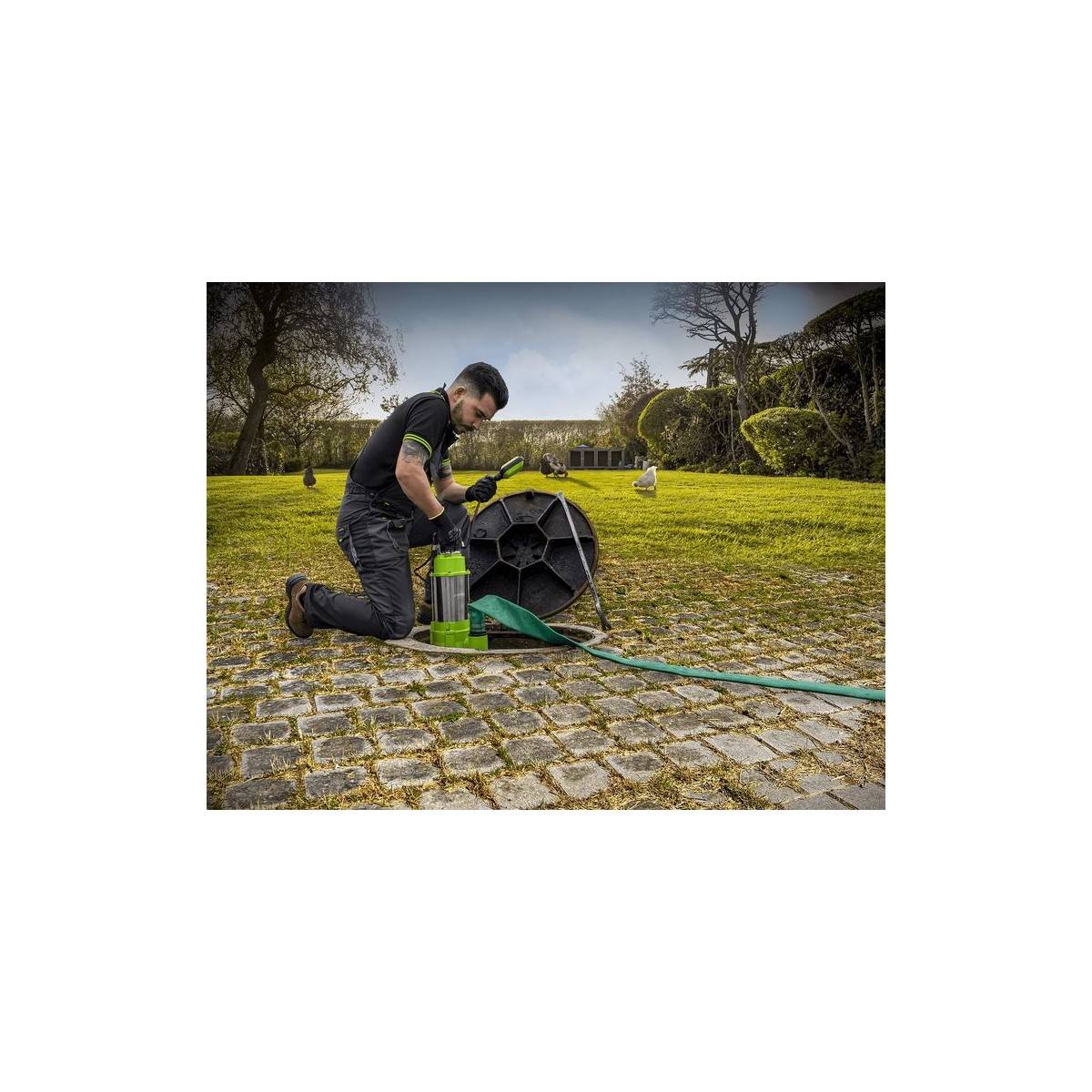 Pompe de relevage Eaux usées 1100W Regards Egouts Caves Inondées Cuve Acier Inoxydable VITO - Image 3