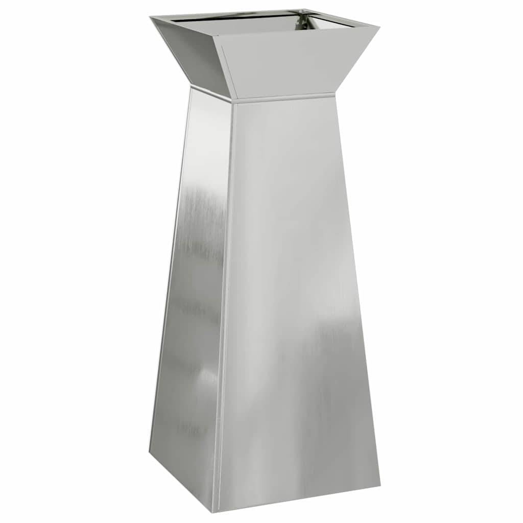 ComfortXL - Grande Jardinière Colonne 100cm Acier Argent, Pot Haut Design Pilier pour Plantes, Décoration Extérieure Moderne – ComfortXL Outdoor Living - Image 2