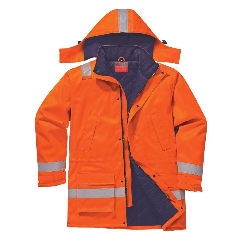 Parka Hiver Fr Anti-statique Couleur : Orange Taille M - Portwest - Image 3