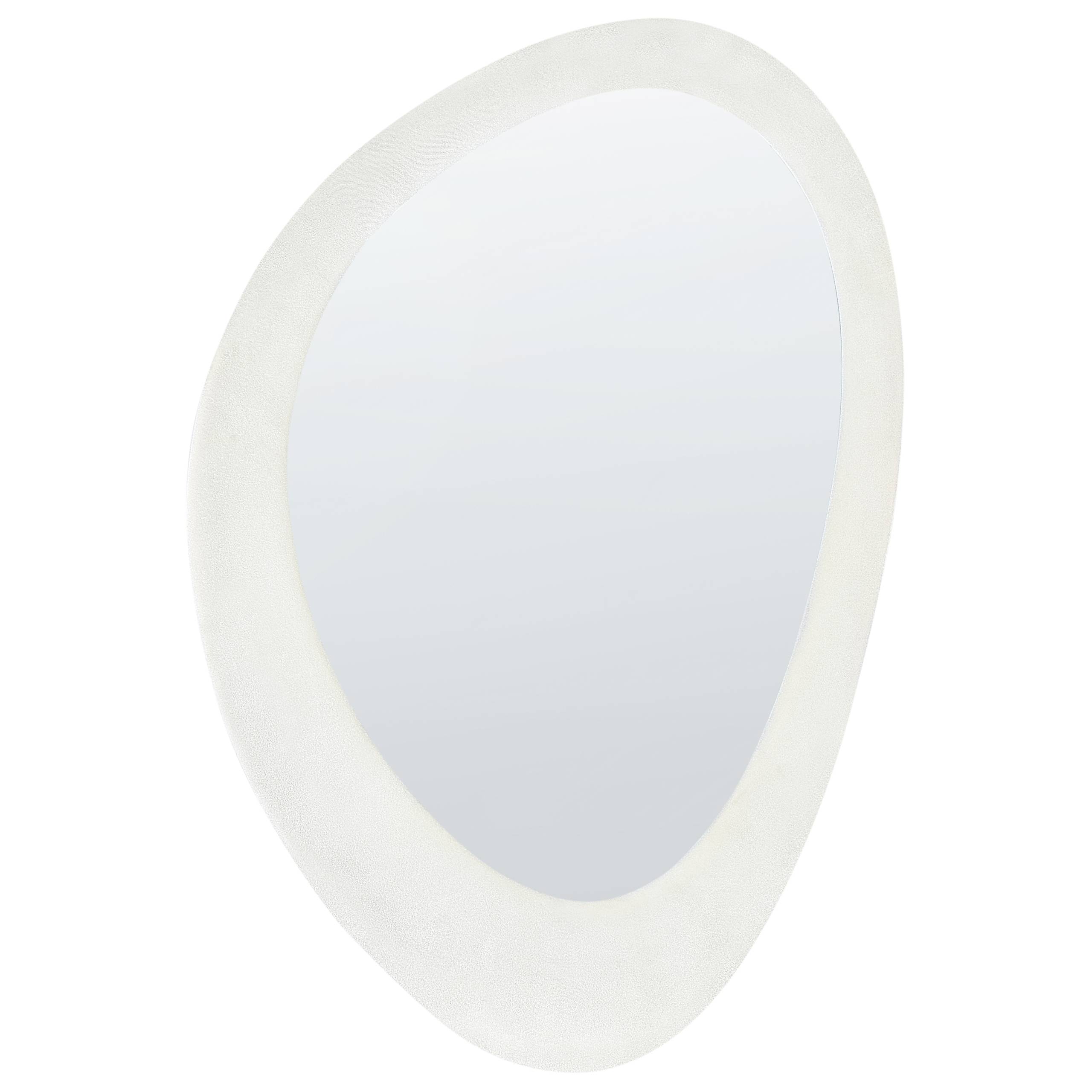 Beliani - Miroir Velours Blanc cassé AUDES - 60x4x90- Beliani - Image 4