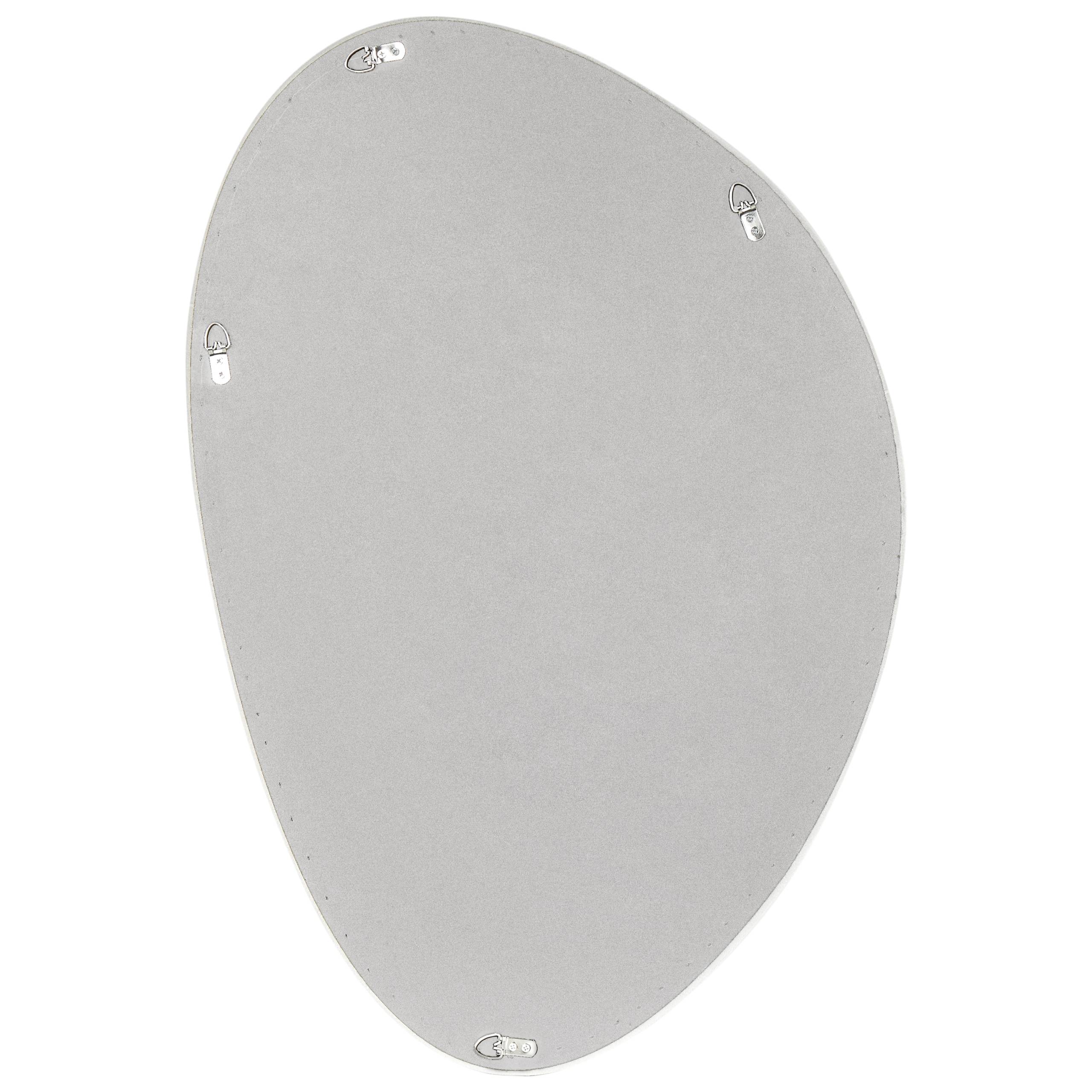Beliani - Miroir Velours Blanc cassé AUDES - 60x4x90- Beliani - Image 5
