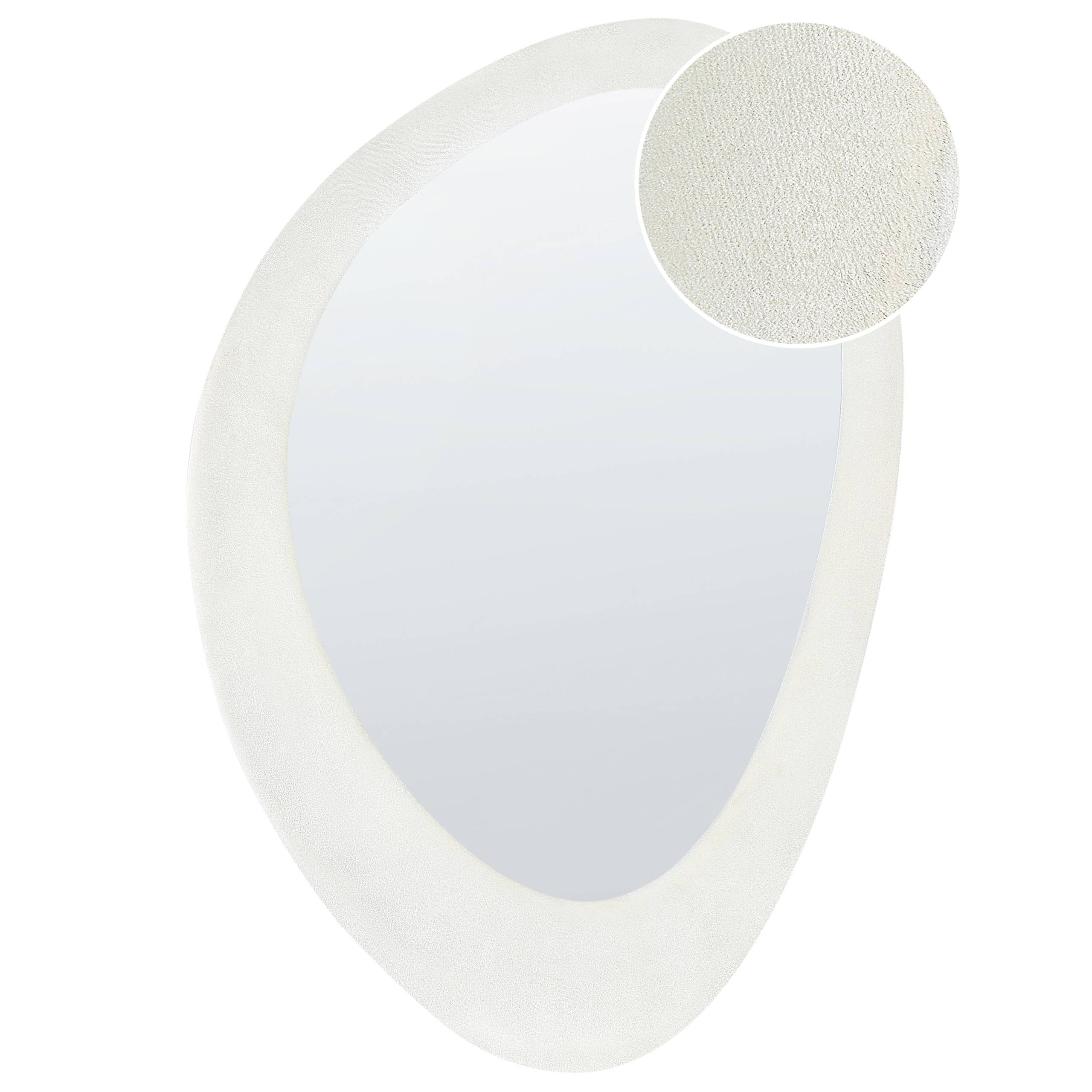 Beliani - Miroir Velours Blanc cassé AUDES - 60x4x90- Beliani - Image 2
