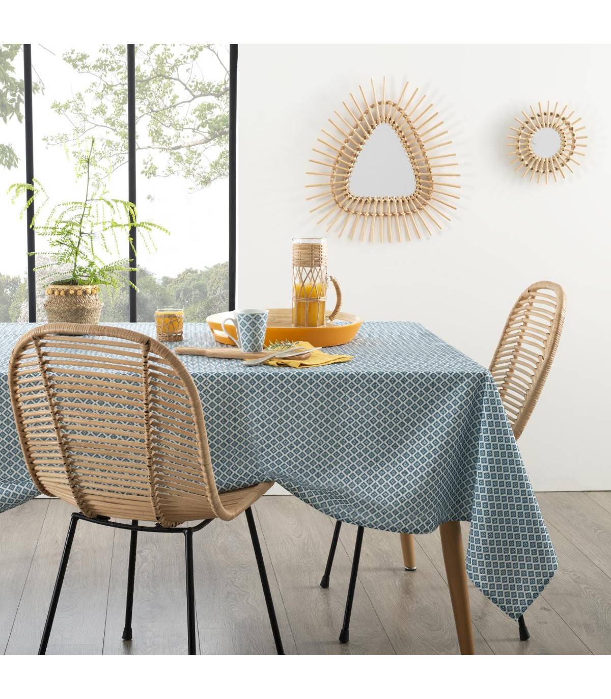 Nappe anti-tache tissu imprimé Tikal 140 x 240 cm - Imagen 3