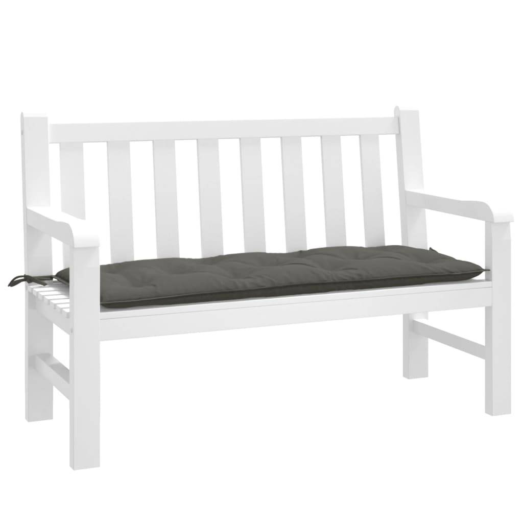 ComfortXL - Coussin pour banc de jardin en Tissu Rembourrage Fibre Creuse pour Salon de Jardin Gris Foncé Mélangé 120x50x7 cm – ComfortXL Outdoor Living - Image 1