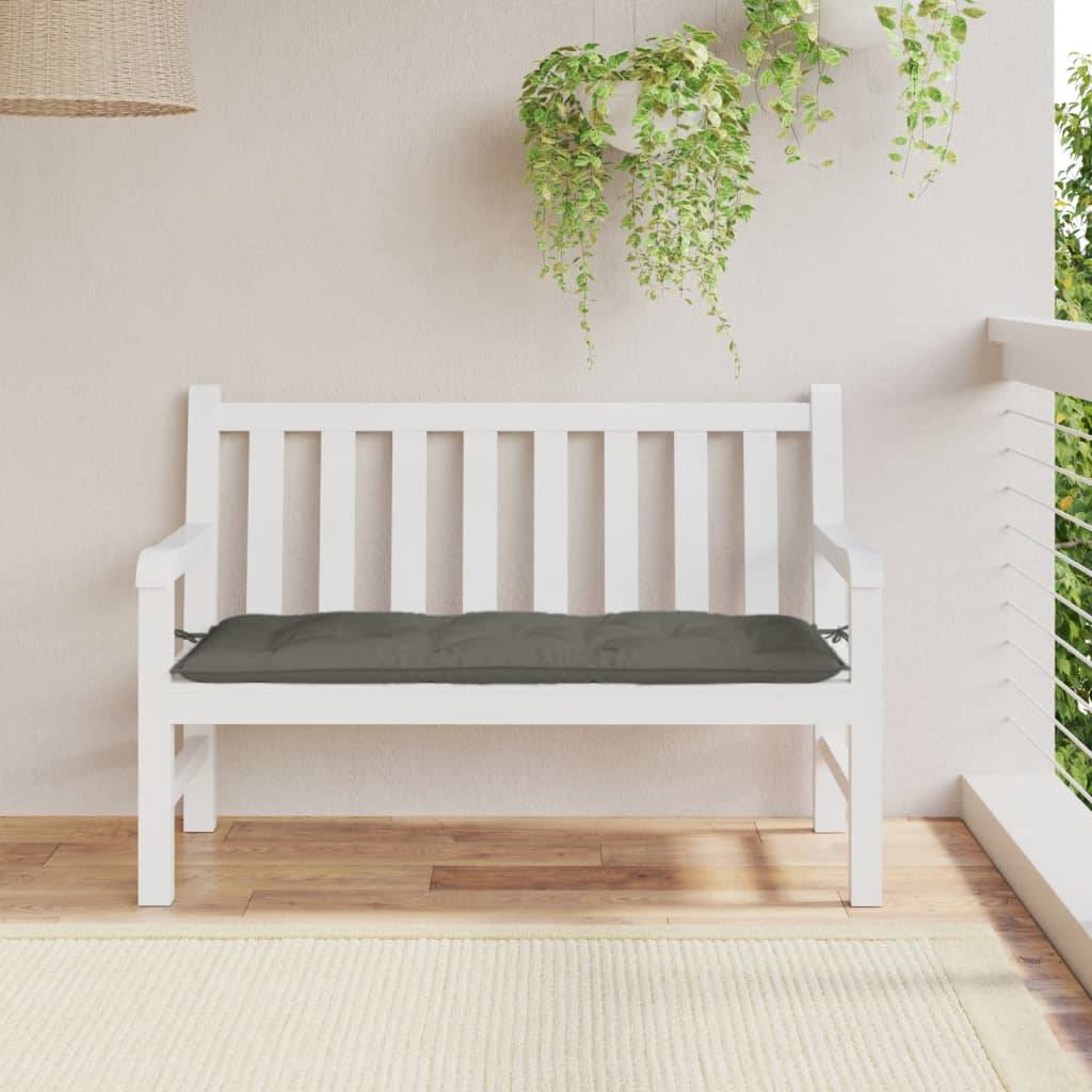 ComfortXL - Coussin pour banc de jardin en Tissu Rembourrage Fibre Creuse pour Salon de Jardin Gris Foncé Mélangé 120x50x7 cm – ComfortXL Outdoor Living - Image 3